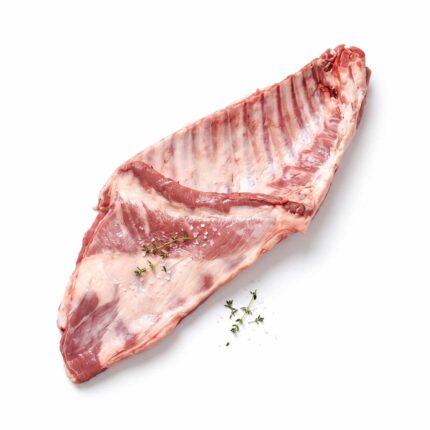 Lamb breast on a tray